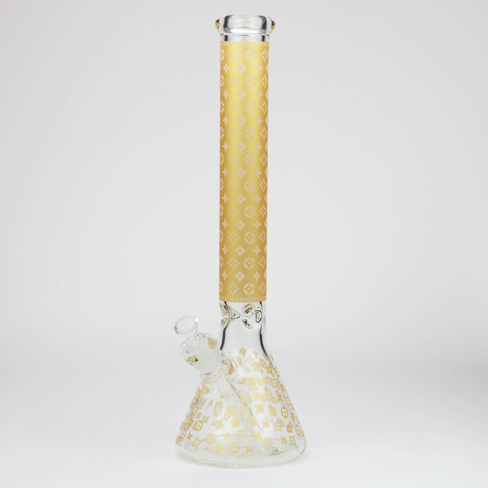 18" LV Glow in the dark 7 mm glass water bong_6
