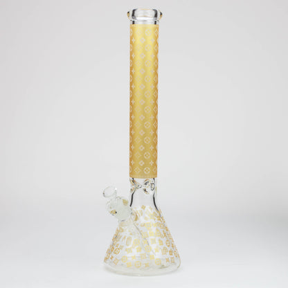 18" LV Glow in the dark 7 mm glass water bong_6