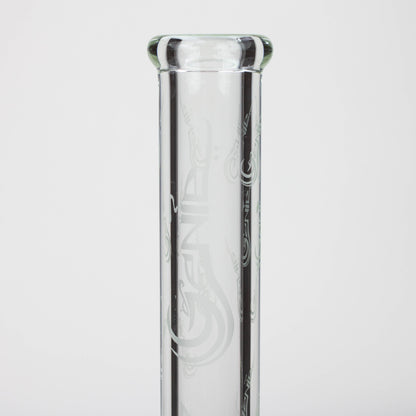 16" Genie pattern 9 mm clear glass water bong [20024]_3