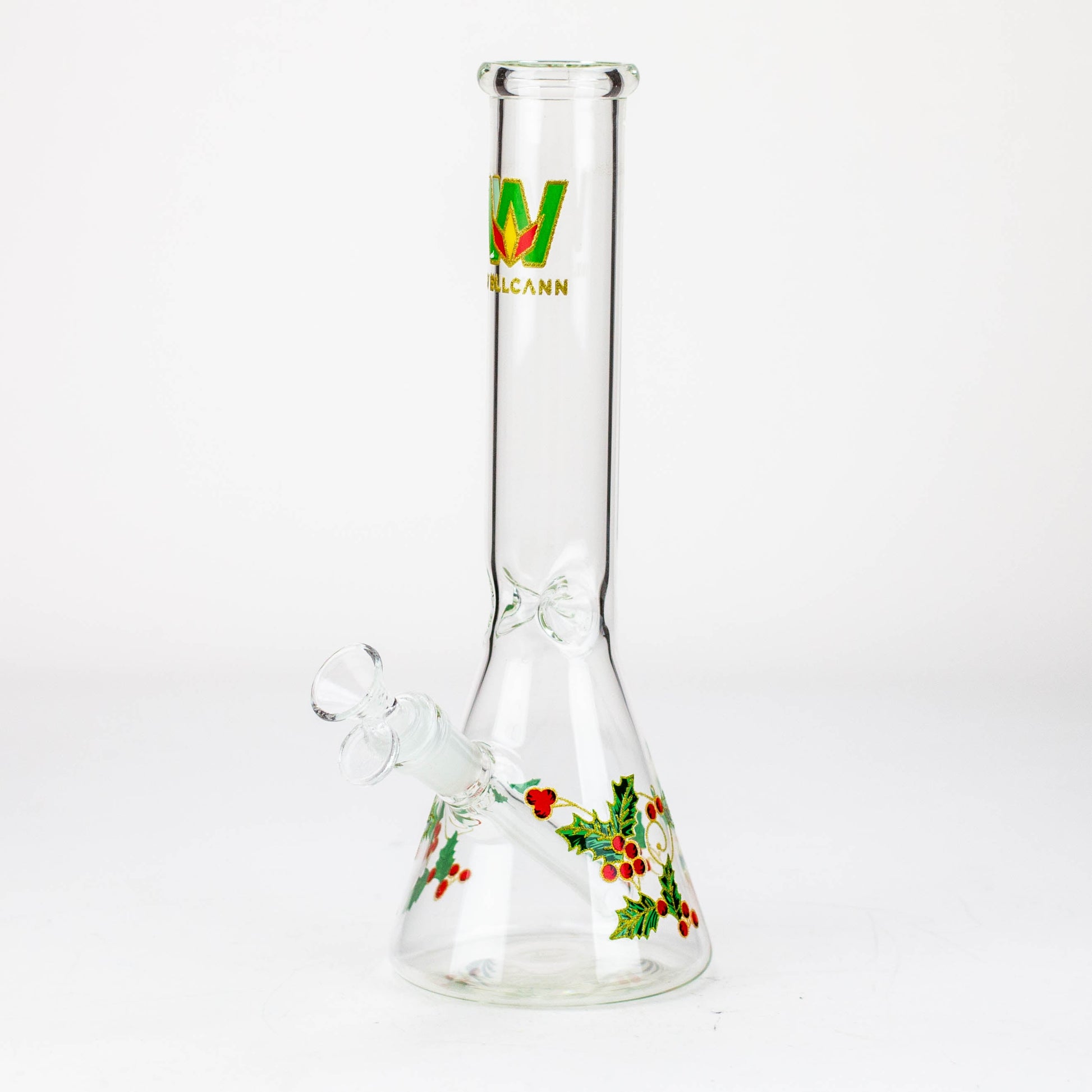 WellCann - 12" glass water bong with Christmas Design_0