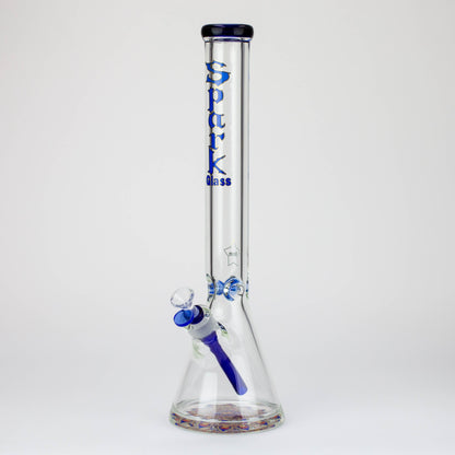 18" Spark 9 mm glass water bong with thick base_11