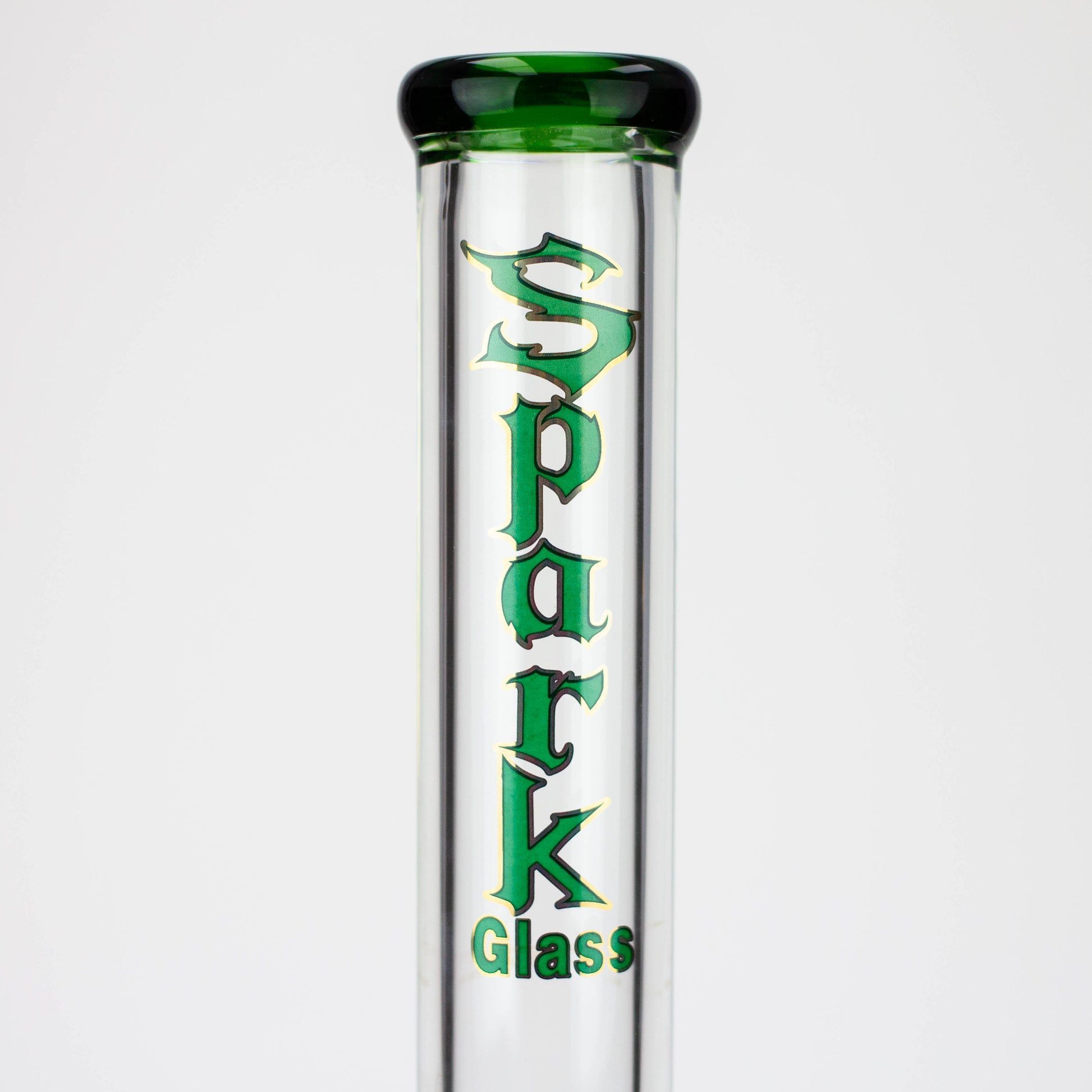 18" Spark 9 mm glass water bong with thick base_2