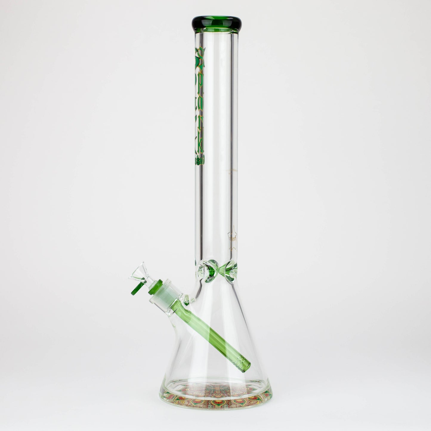 18" Spark 9 mm glass water bong with thick base_13
