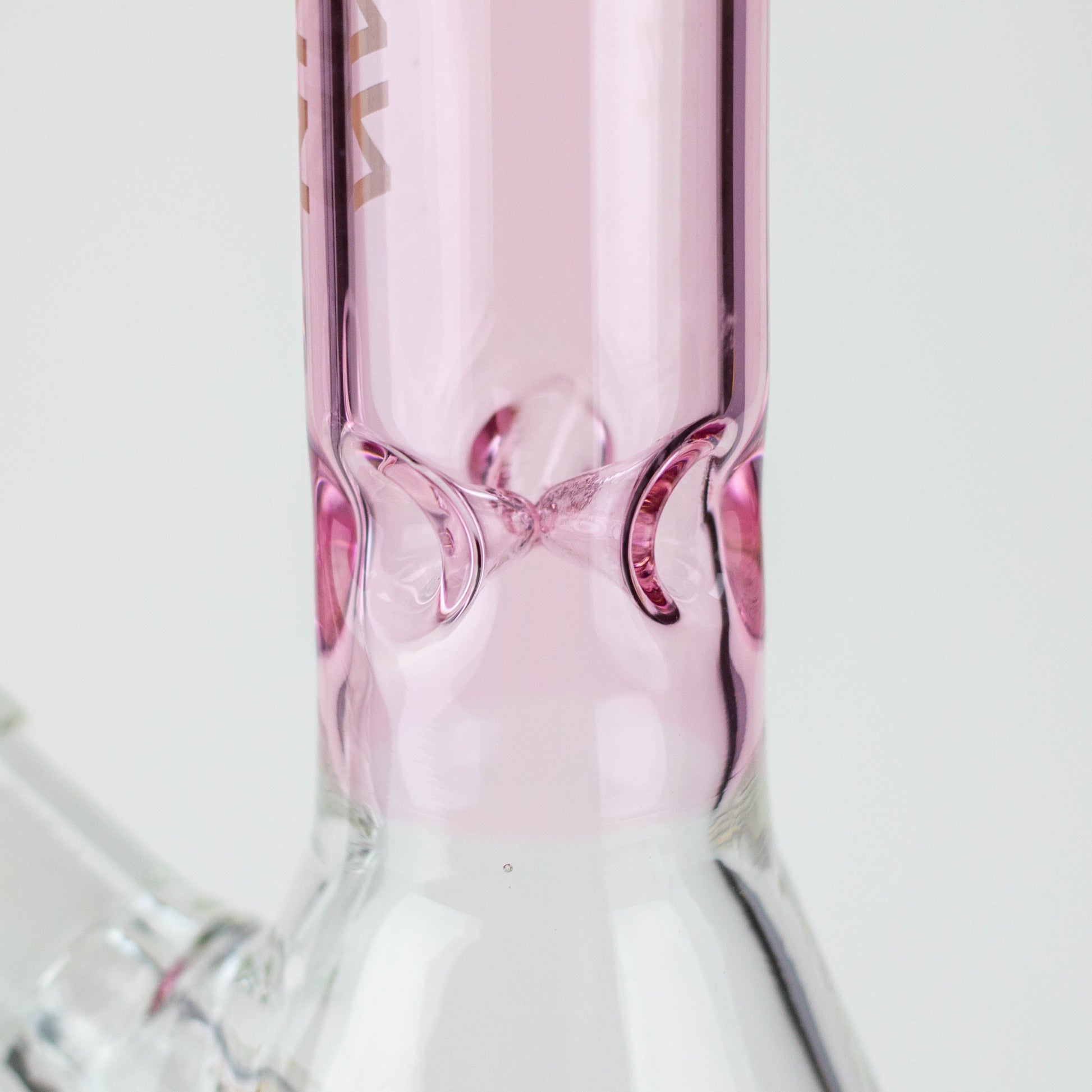 10" WellCann Coloured glass beaker bong with wide mouth - Pink_3