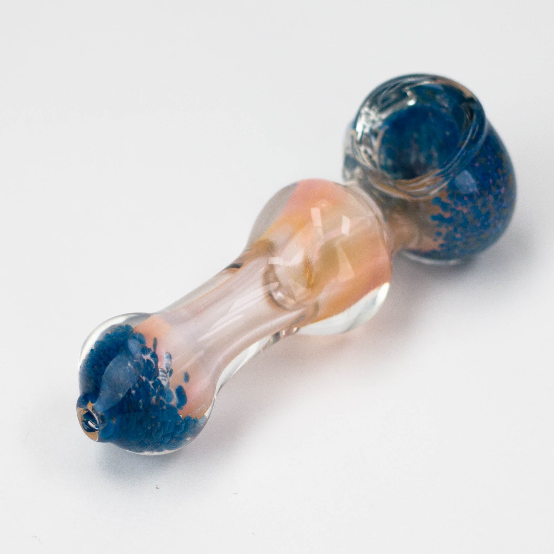 4.5" Gold fumed heavy glass hand pipe [9681]_2