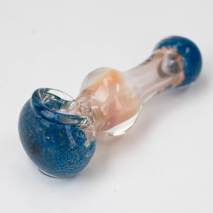 4.5" Gold fumed heavy glass hand pipe [9681]_3