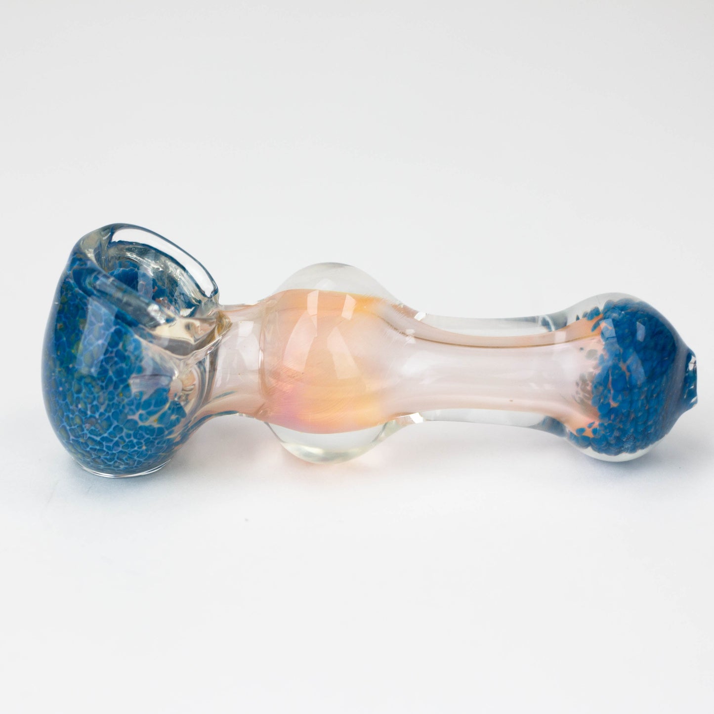 4.5" Gold fumed heavy glass hand pipe [9681]_4