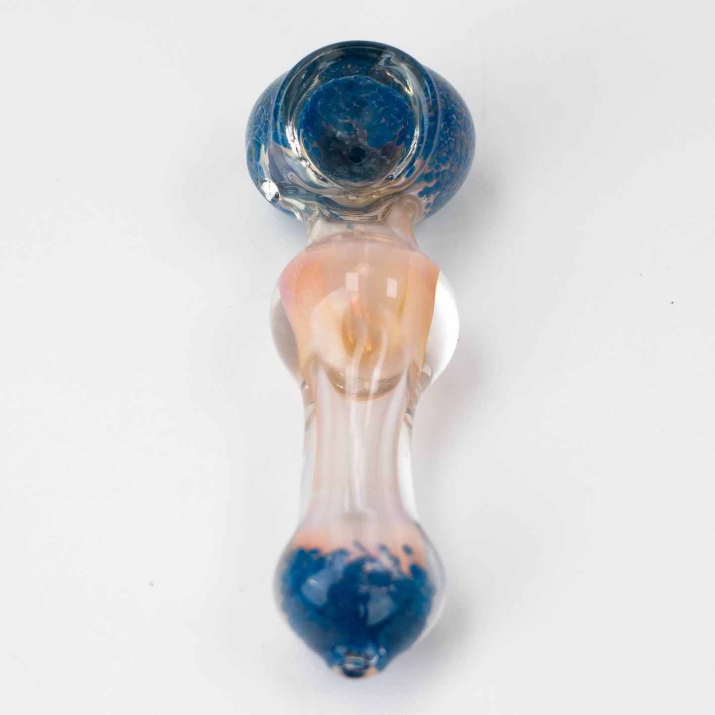 4.5" Gold fumed heavy glass hand pipe [9681]_5