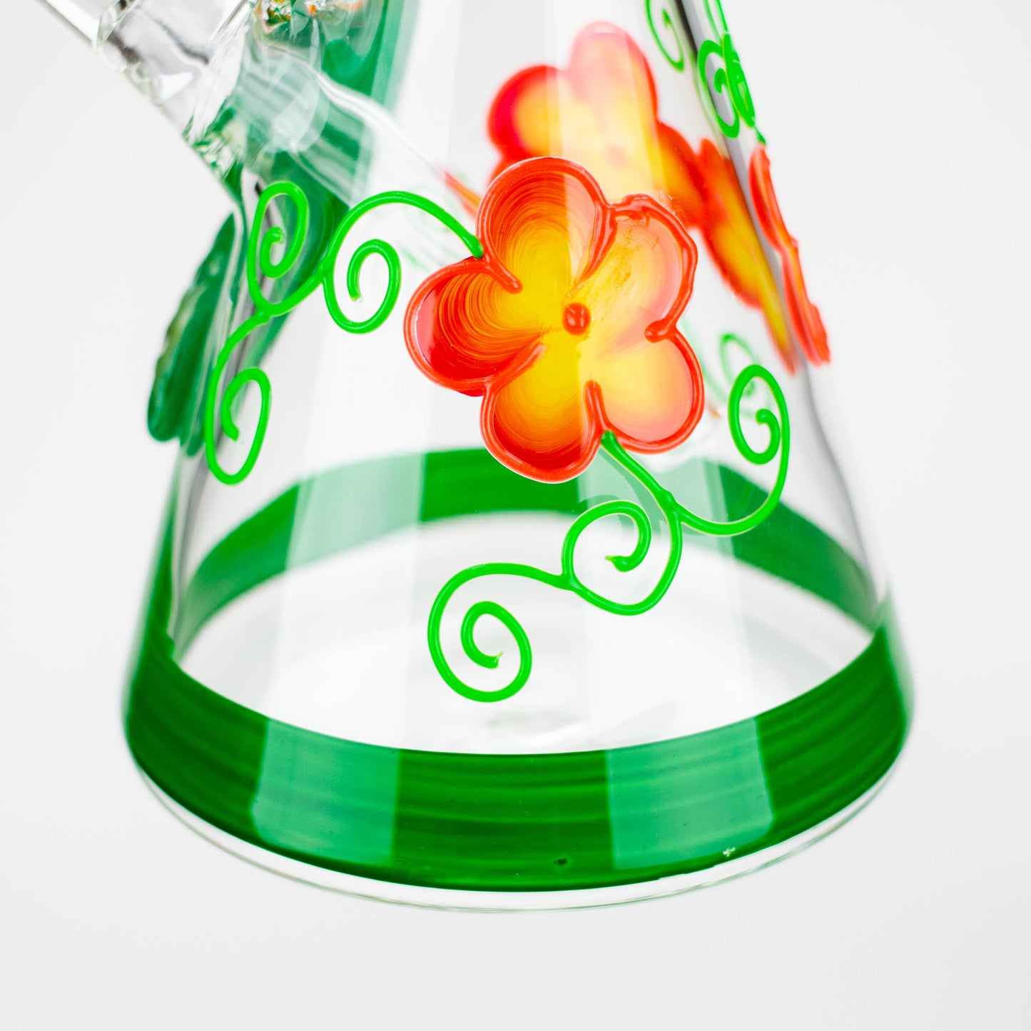 14" Resin 3D Glow in the dark artwork 7mm glass beaker water bong [GB208]_9