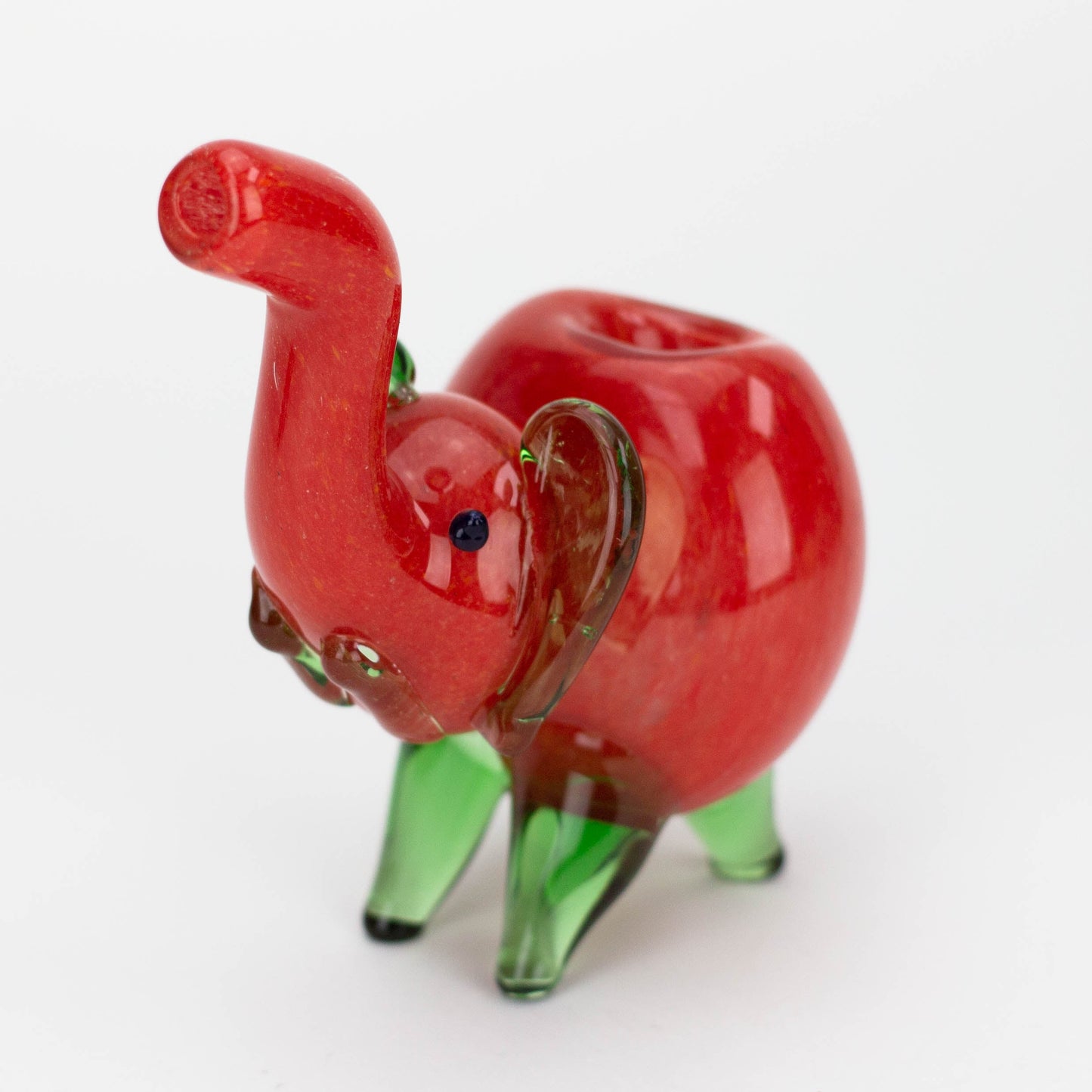 Standing XL elephant glass hand pipe-Solid Color_2