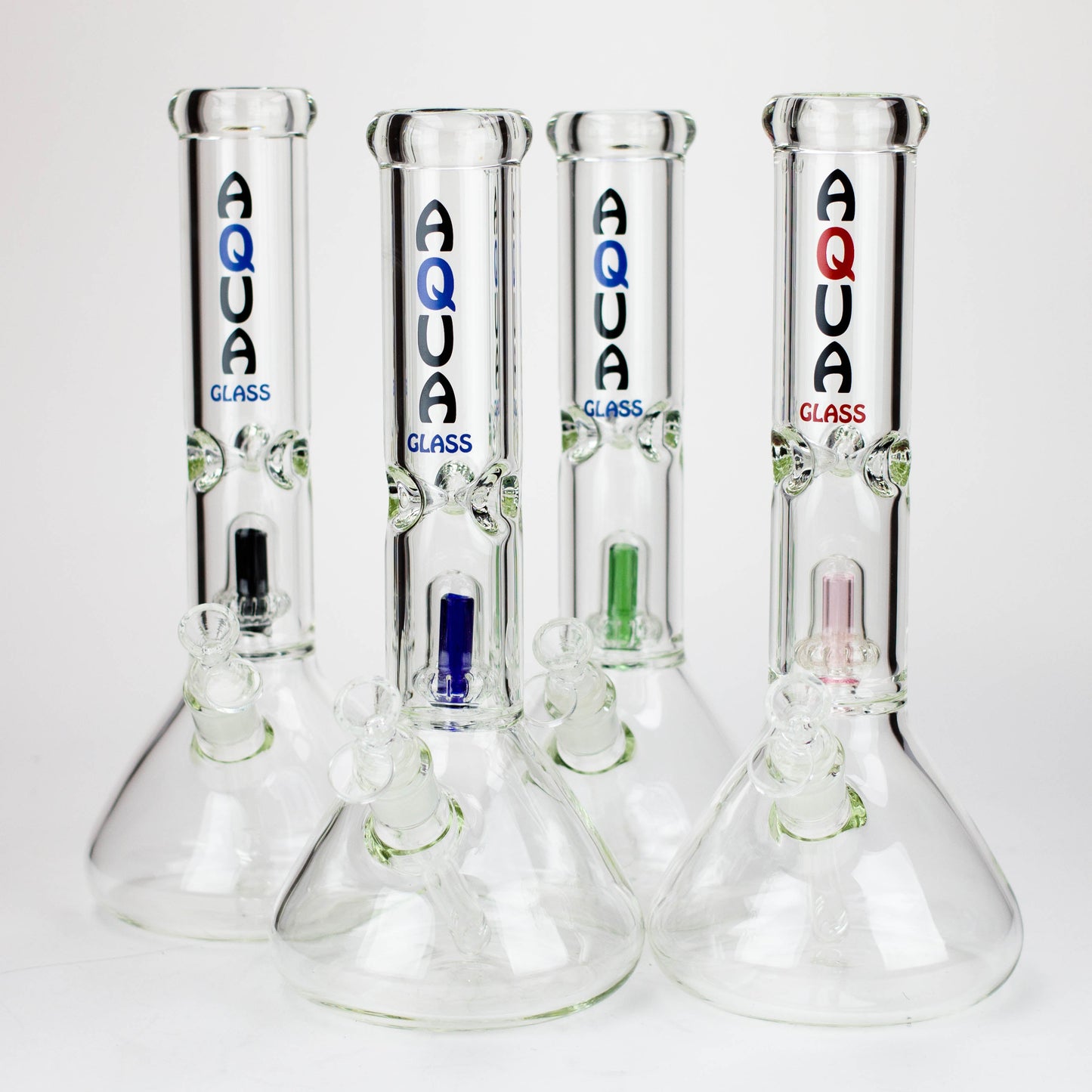 12" AQUA Glass showerhead percolator / 7mm /glass water bong [AQUA025]_0
