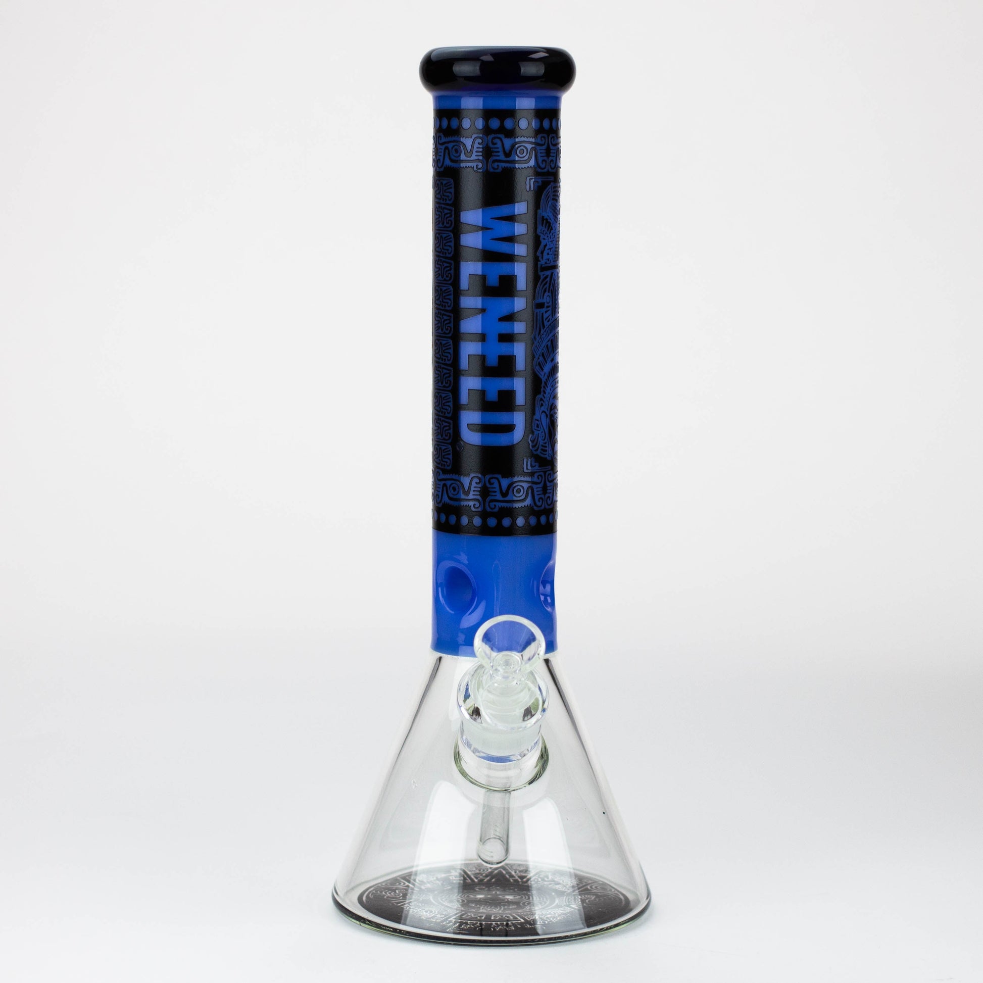 WENEED®-14" Weneed Frosted Aztec 7mm Glass Bong_8
