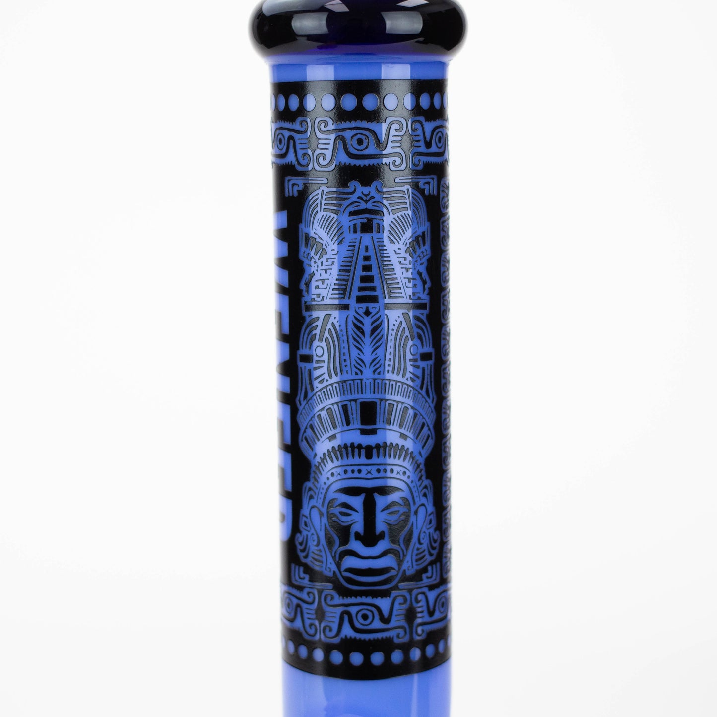 WENEED®-14" Weneed Frosted Aztec 7mm Glass Bong_11