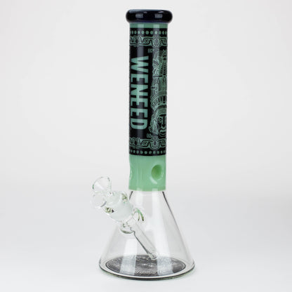 WENEED®-14" Weneed Frosted Aztec 7mm Glass Bong_6