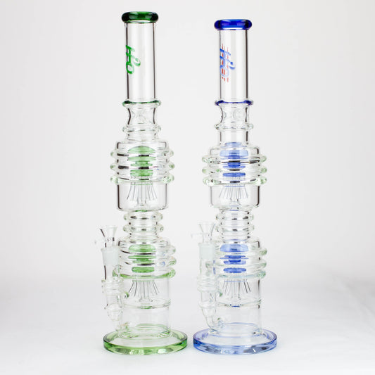 H2O | 21" Dual percolator glass water bong [H2O-5019]_0