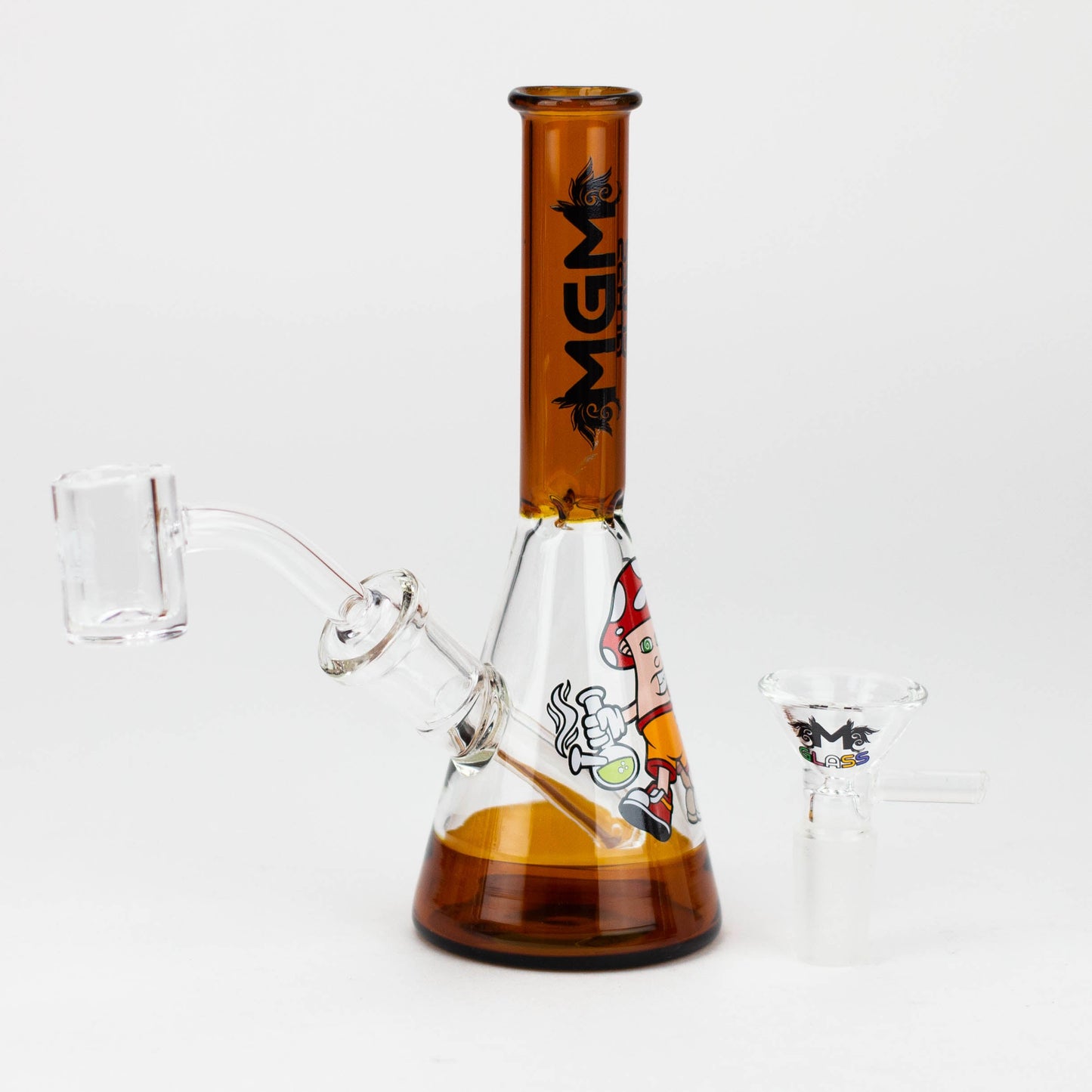 5.9" MGM Glass 2-in-1 bubbler with Logo [C5005]_5