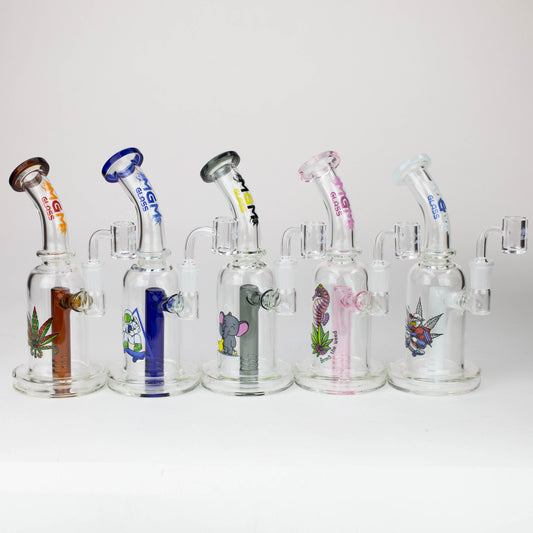 5.7" MGM Glass 2-in-1 bubbler with graphic [C2677]_0