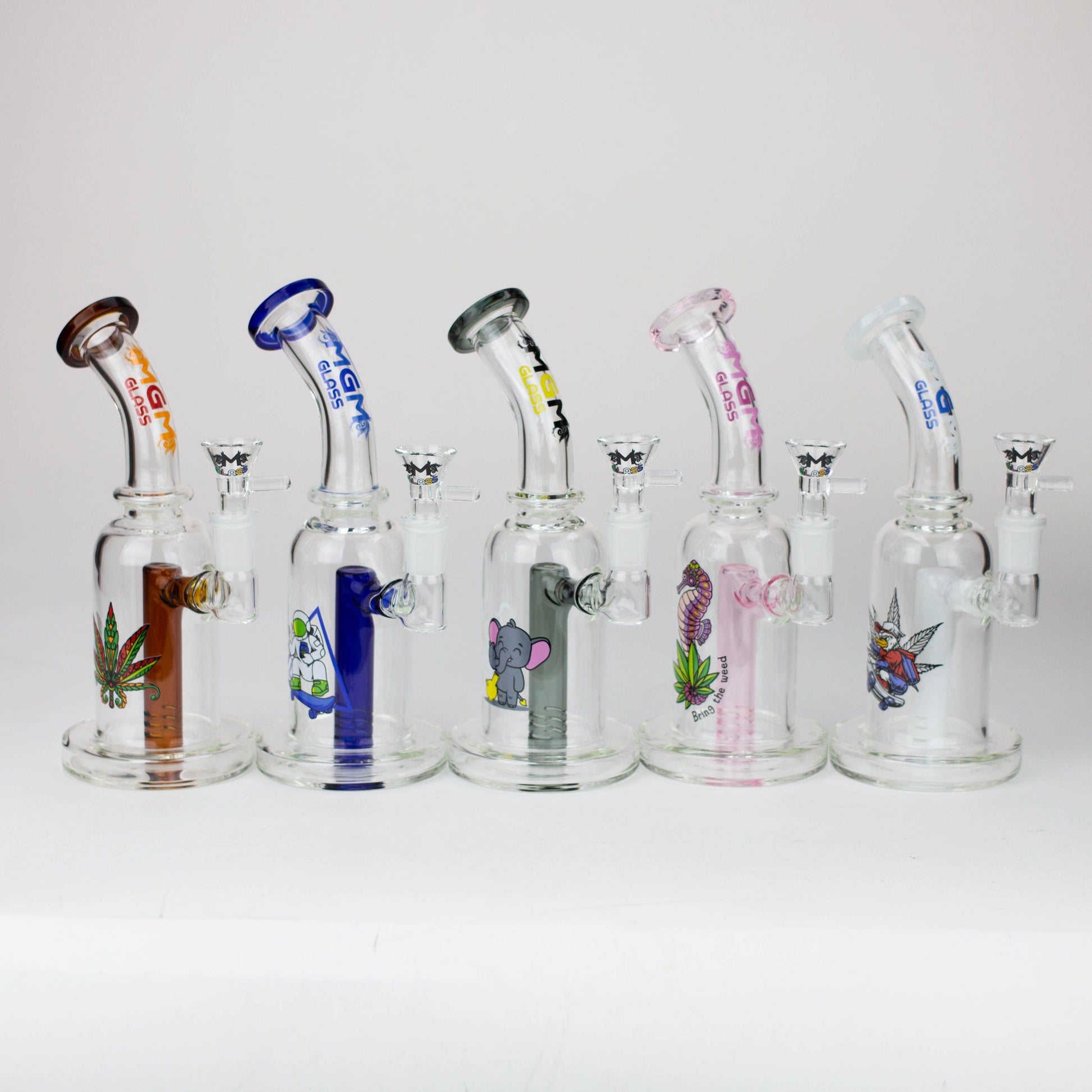 5.7" MGM Glass 2-in-1 bubbler with graphic [C2677]_5