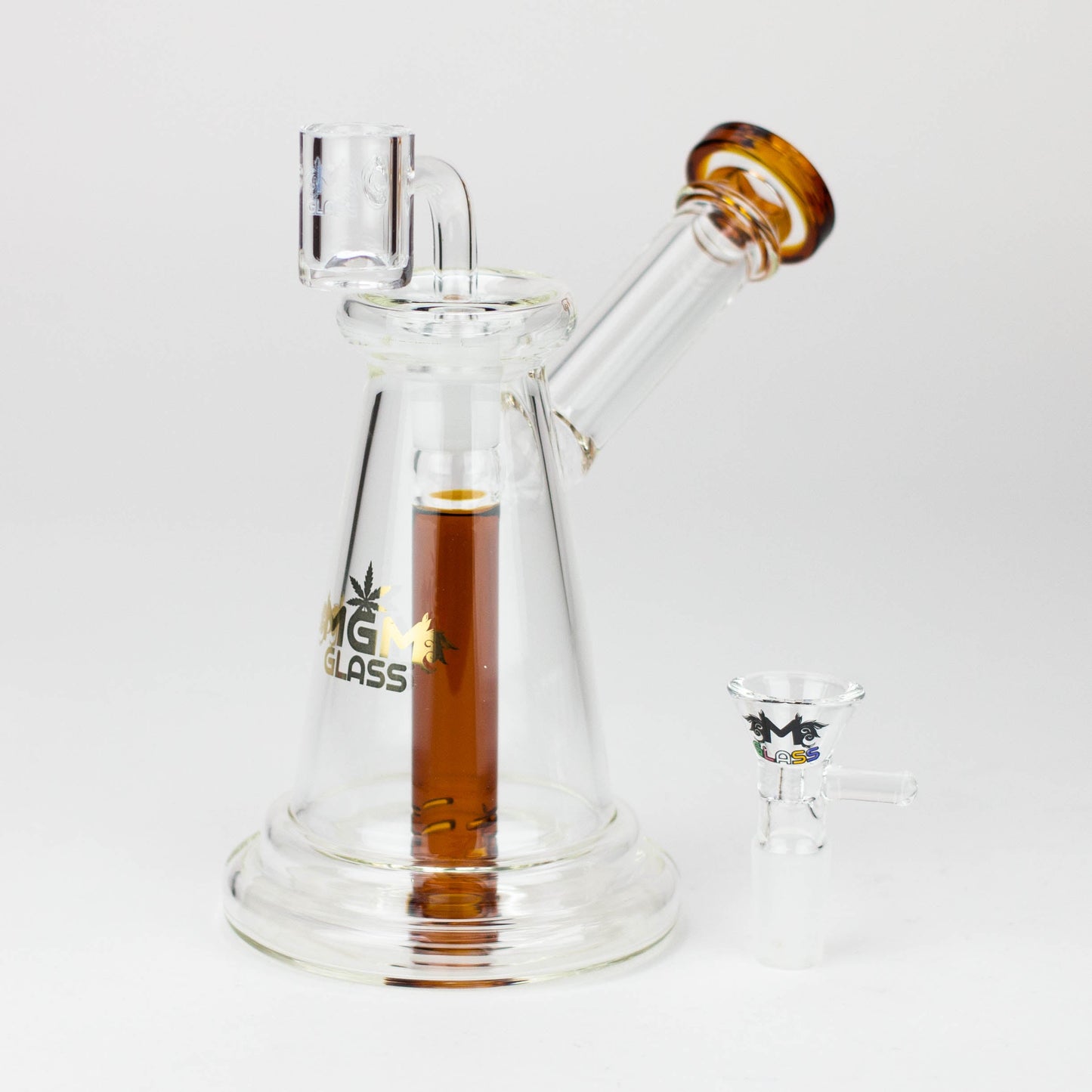 5.7" MGM Glass 2-in-1 bubbler with logo [C2676]_6