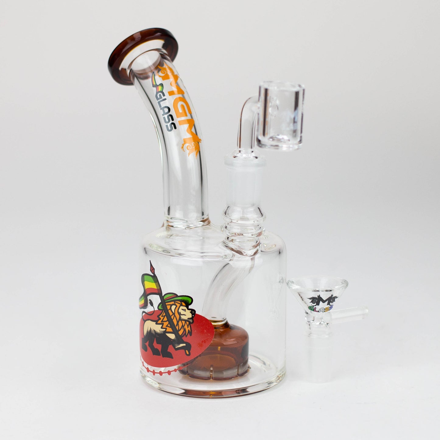 6.7" MGM Glass 2-in-1 bubbler with graphic [C2675]_5