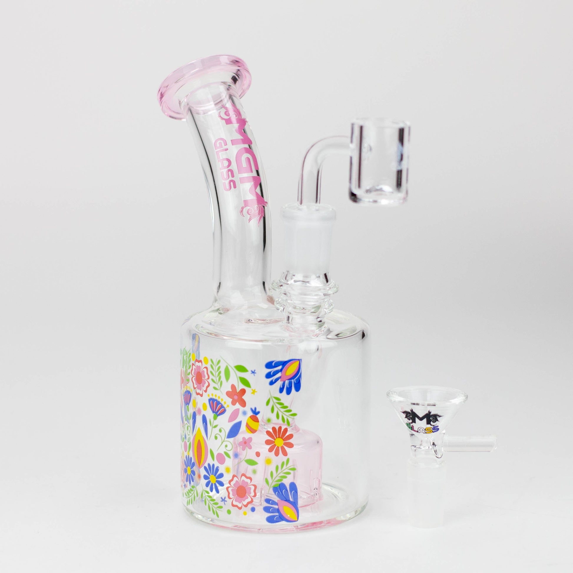 6.7" MGM Glass 2-in-1 bubbler with graphic [C2675]_8