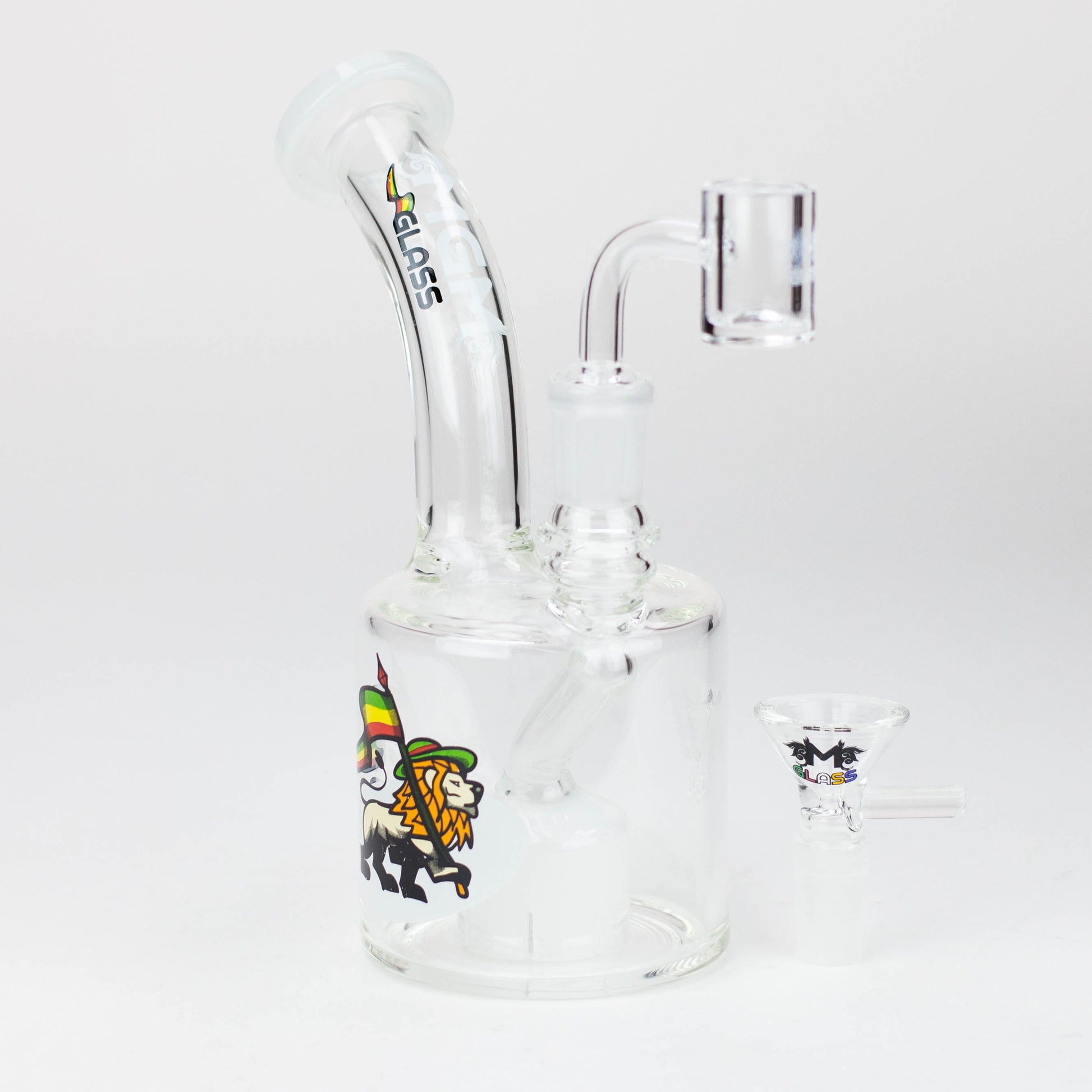 6.7" MGM Glass 2-in-1 bubbler with graphic [C2675]_9