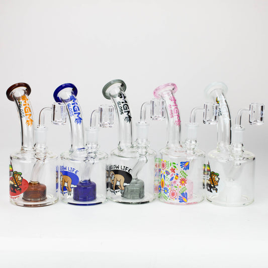 6.7" MGM Glass 2-in-1 bubbler with graphic [C2675]_0