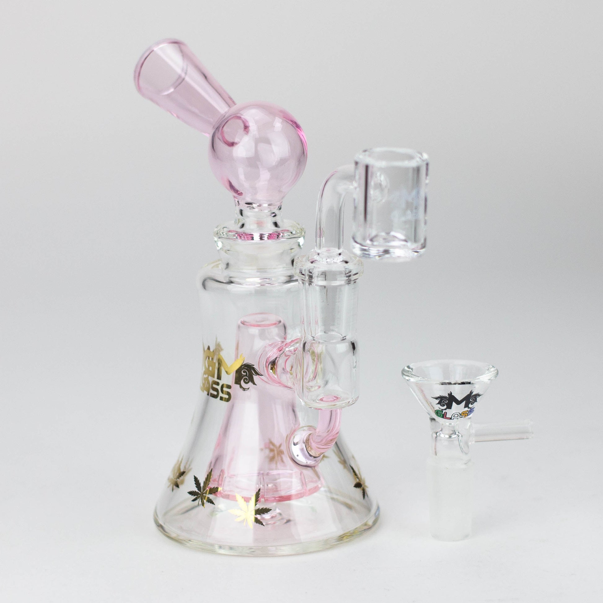 5.7" MGM Glass 2-in-1 bubbler with Logo [C2674]_9
