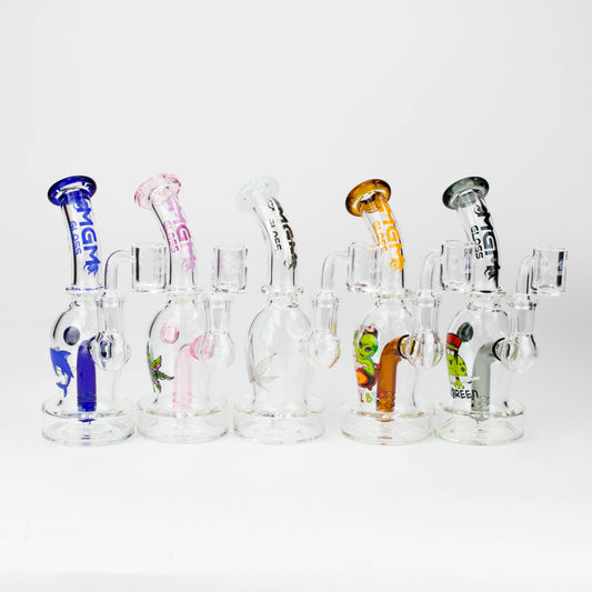 6.5" MGM Glass 2-in-1 bubbler with Graphic [C2673]_0