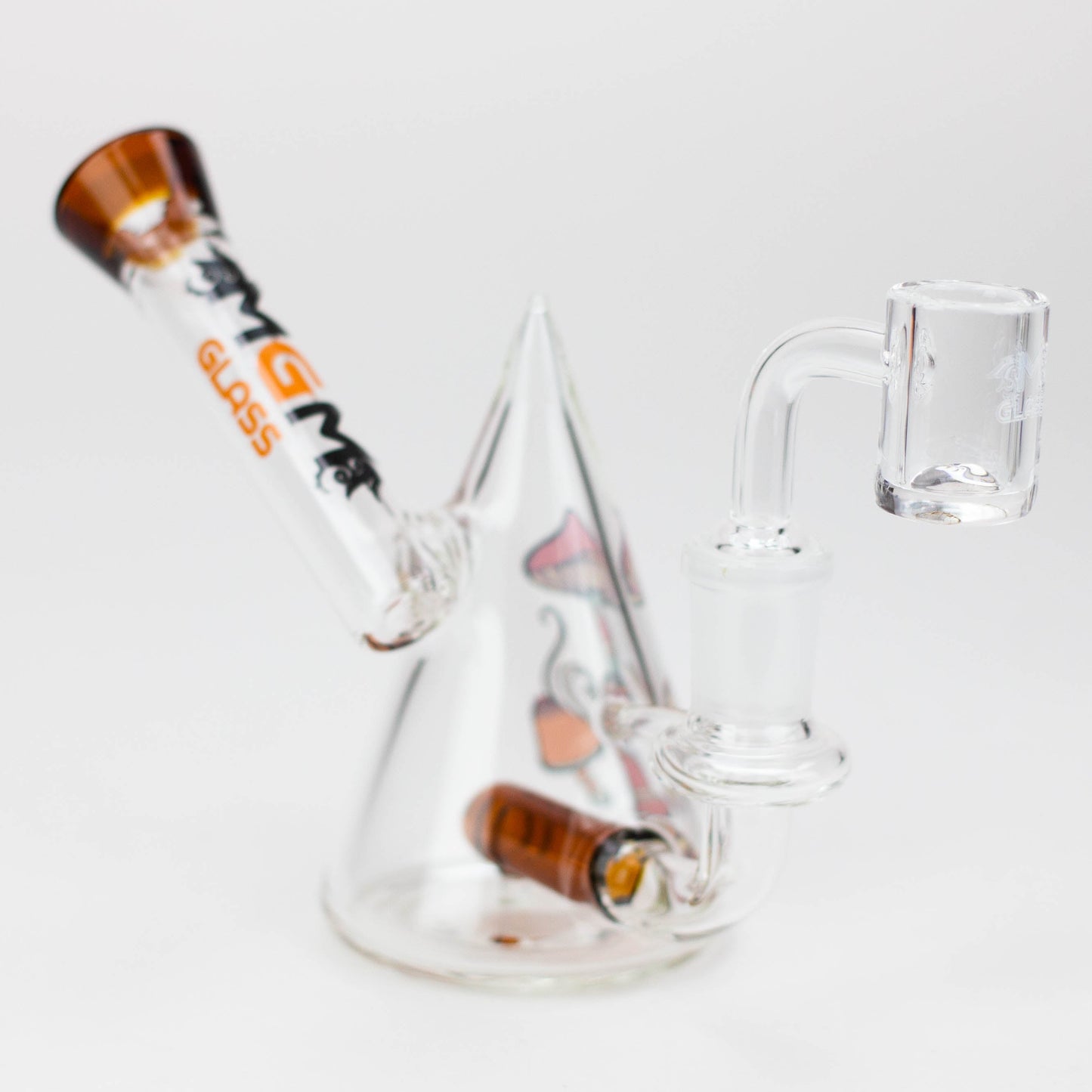 4.5" MGM Glass 2-in-1 bubbler with Graphic [C2672]_2