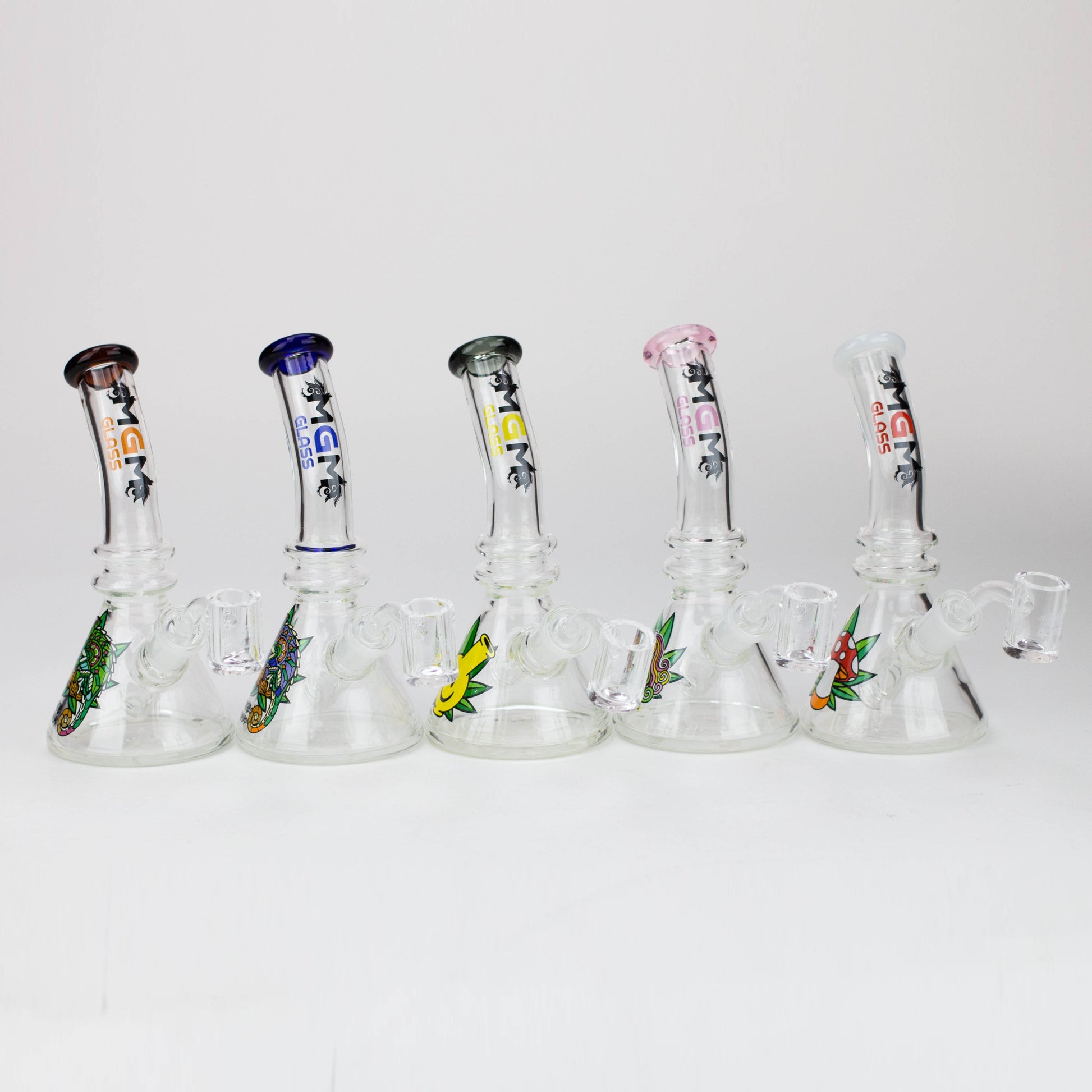 6.3" MGM Glass 2-in-1 bubbler with Graphic [C2671]_0