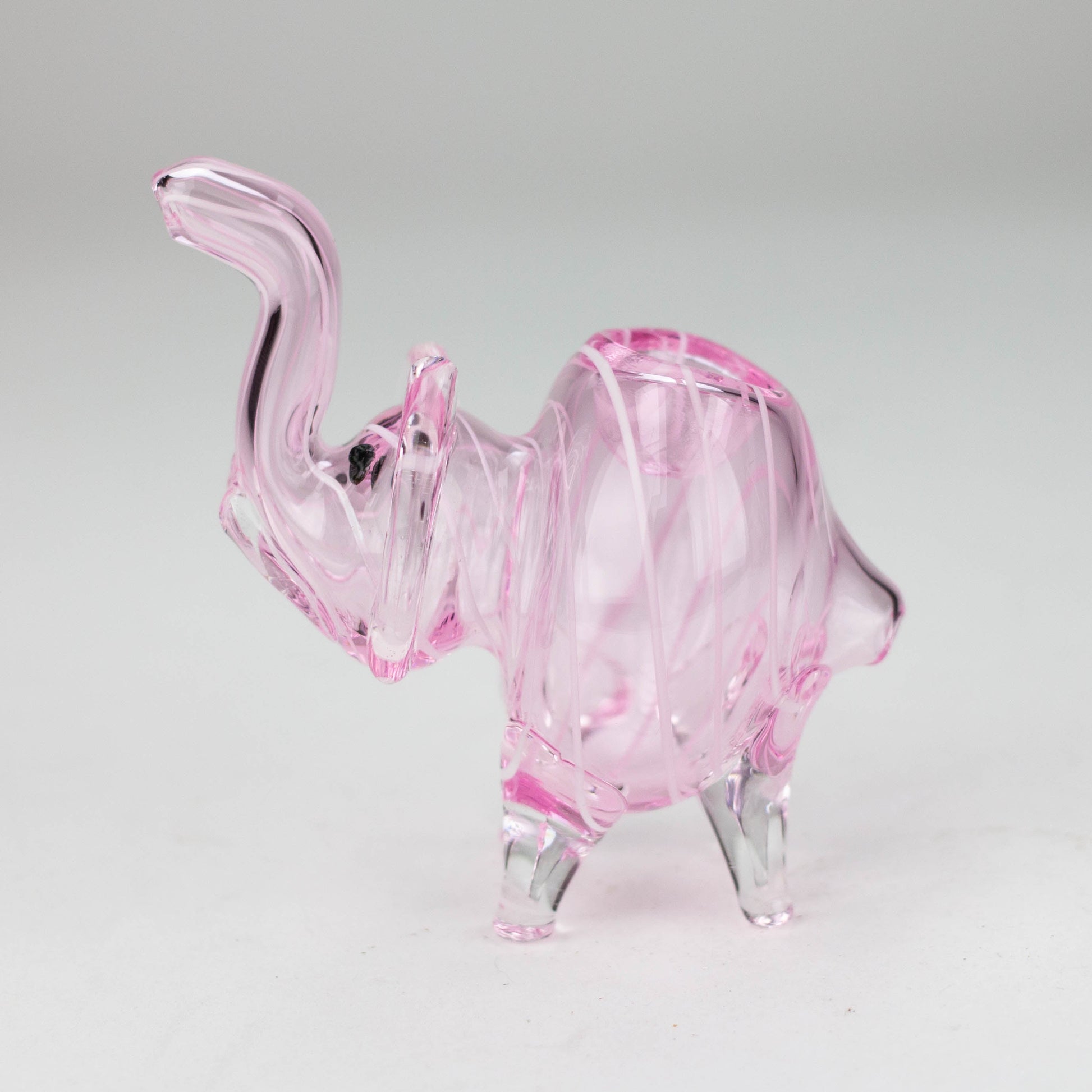 5" Standing elephant color glass hand pipe_10