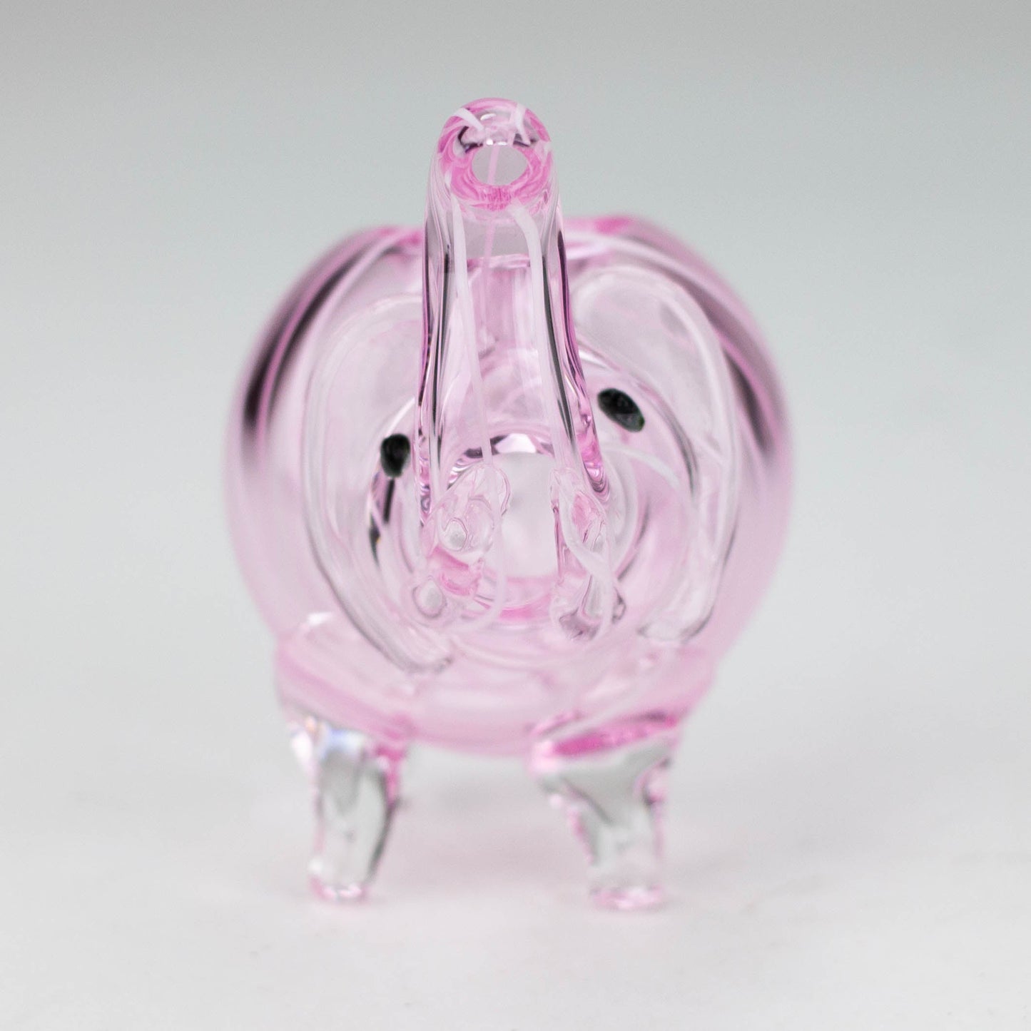 5" Standing elephant color glass hand pipe_4