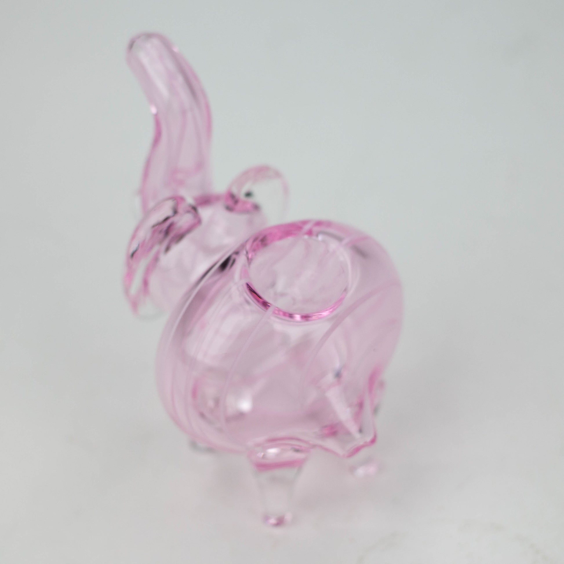 5" Standing elephant color glass hand pipe_6