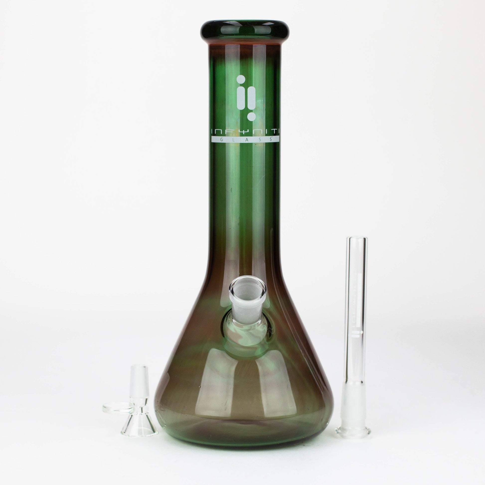 Infyniti |12' Green tube glass water bong_6