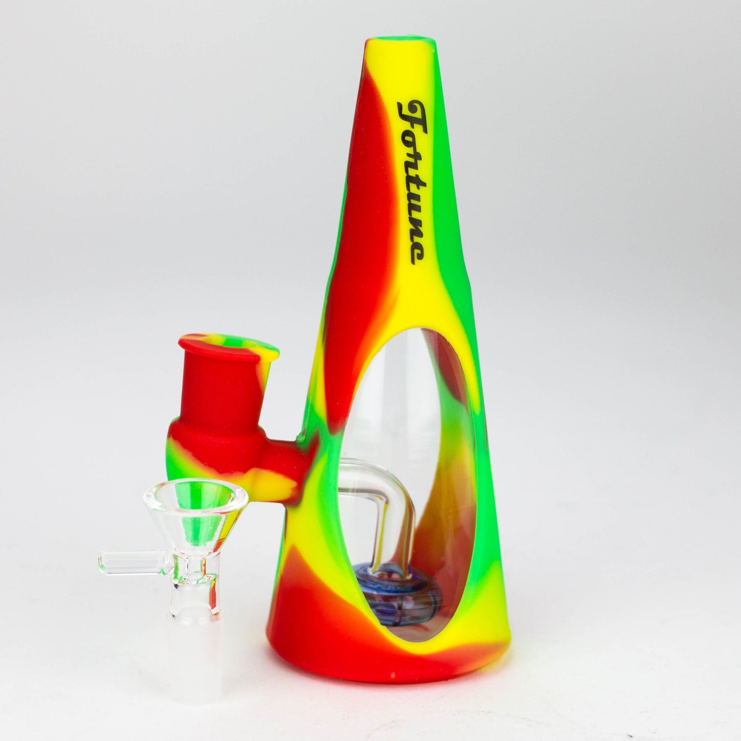 Fortune | 6.5" Multi-color Cone silicone water bong-Assorted [SP1049Q]_5