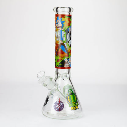 14” RM cartoon 7 mm glass beaker water bong Assorted Designs_3