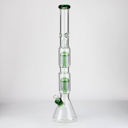 24.5" Dual 8 arms perc, with splash guard 7mm glass water bong [G11124]_8