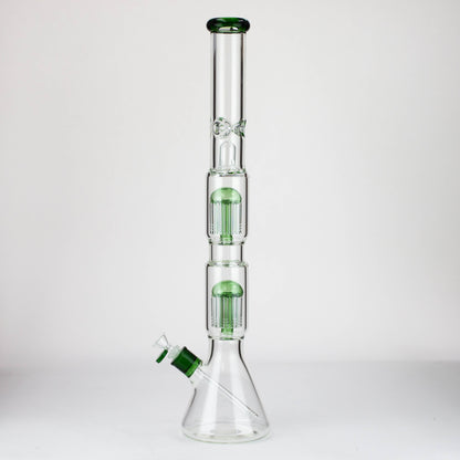 24.5" Dual 8 arms perc, with splash guard 7mm glass water bong [G11124]_9