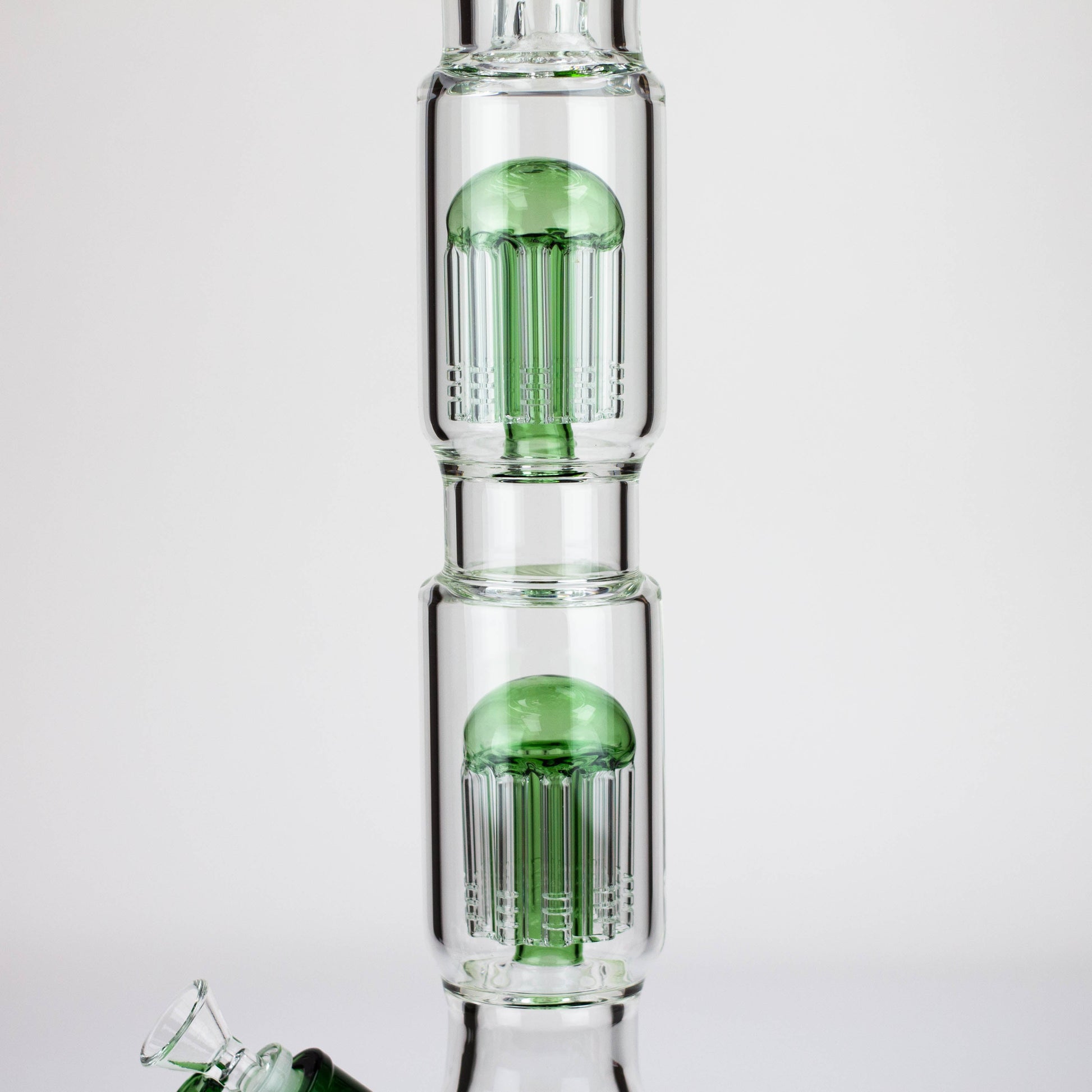 24.5" Dual 8 arms perc, with splash guard 7mm glass water bong [G11124]_2
