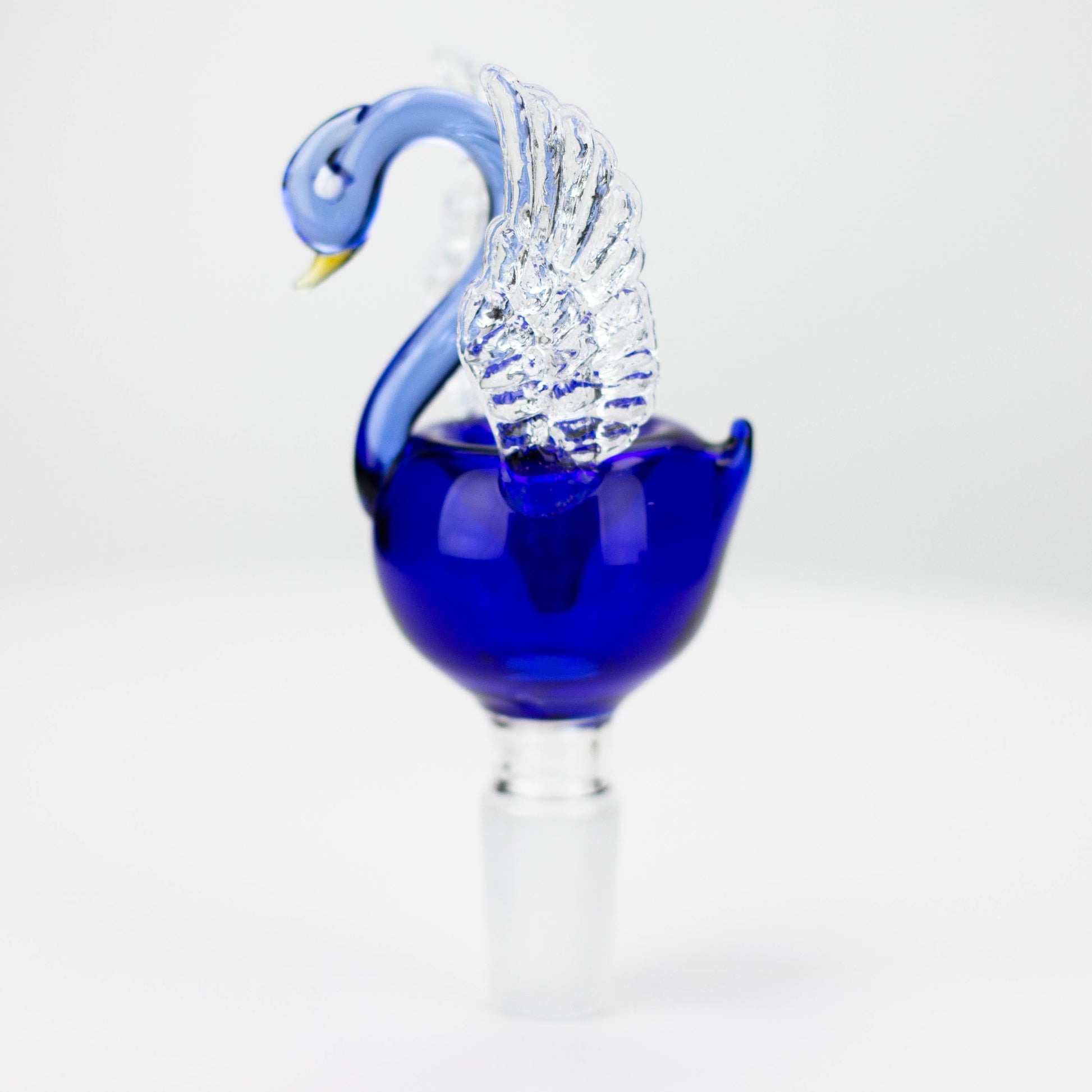 Swan Blue Glass Bowl [LM27]_2