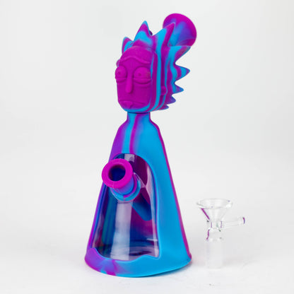 7" RM Cartoon multi colored silicone water bong [H119]_4