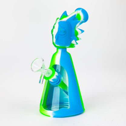 7" RM Cartoon multi colored silicone water bong [H119]_7