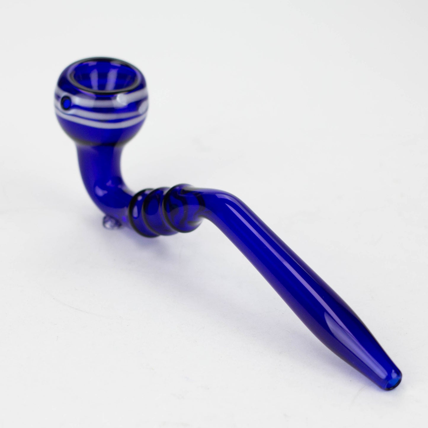 8" Gandalf blue color glass hand pipe pack of 2_0