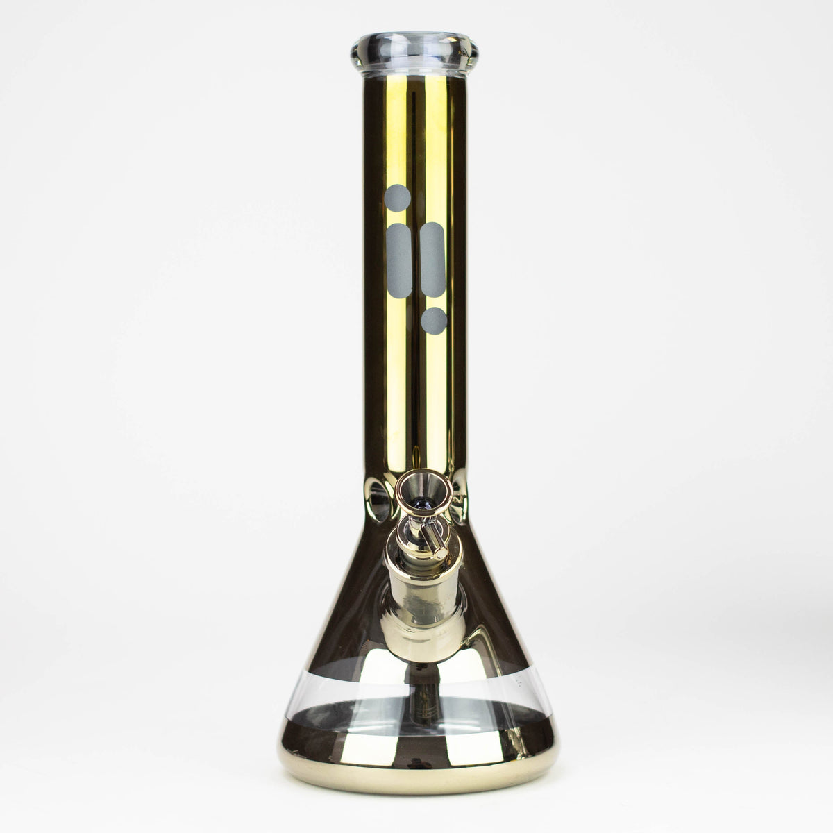 13.5" Infyniti 7 mm metallic classic beaker bong_5