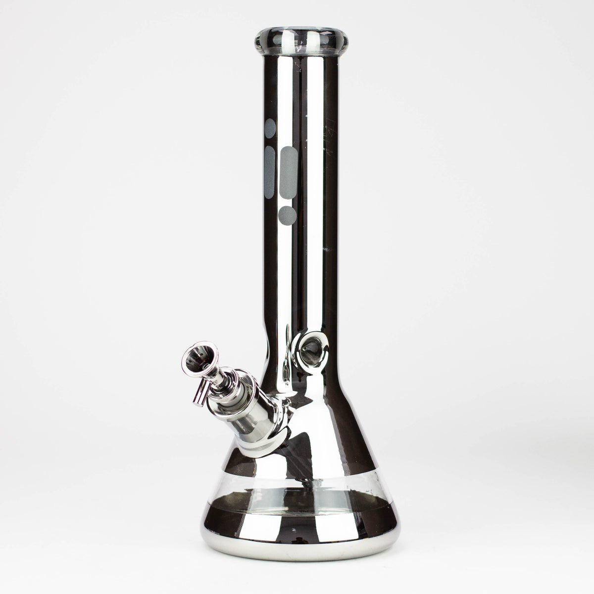 13.5" Infyniti 7 mm metallic classic beaker bong_4
