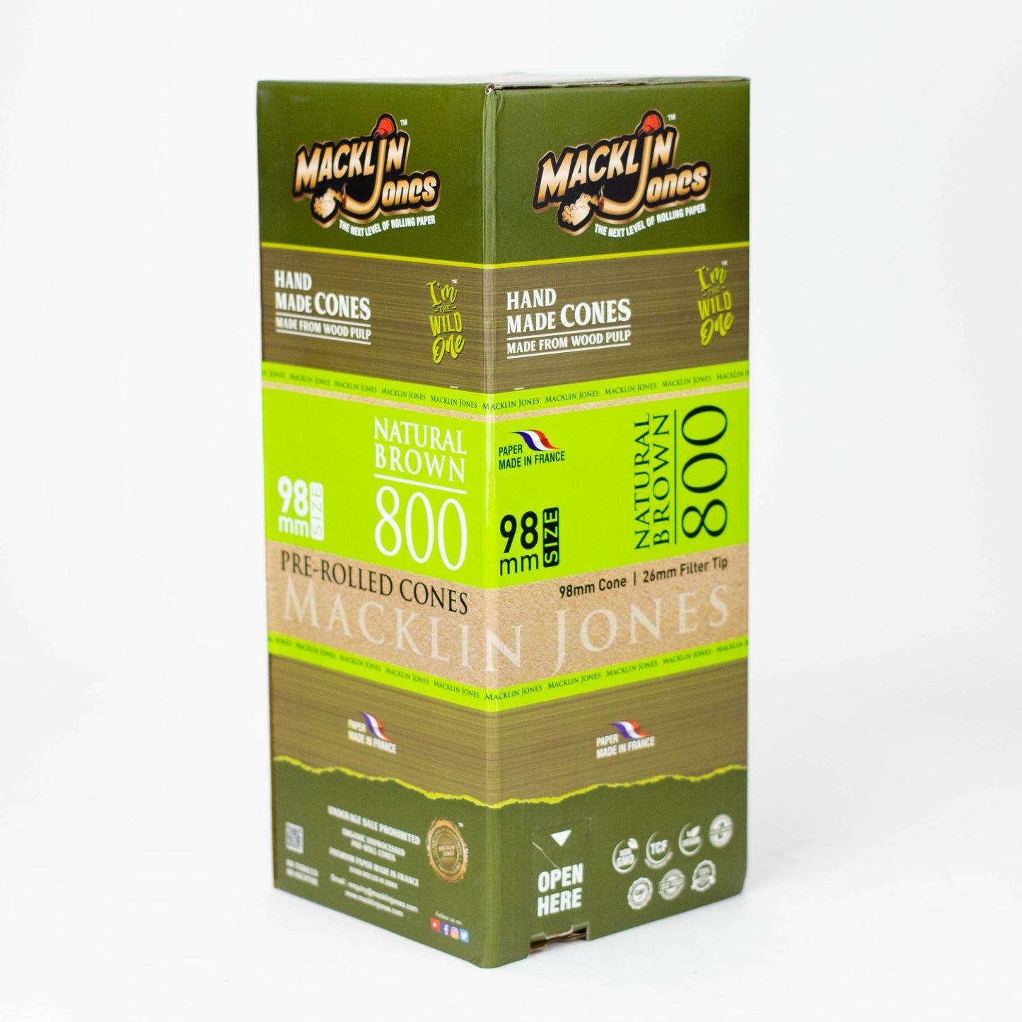 Macklin Jones - Natural Brown 98 mm Size Pre-Rolled cones Tower 800_0