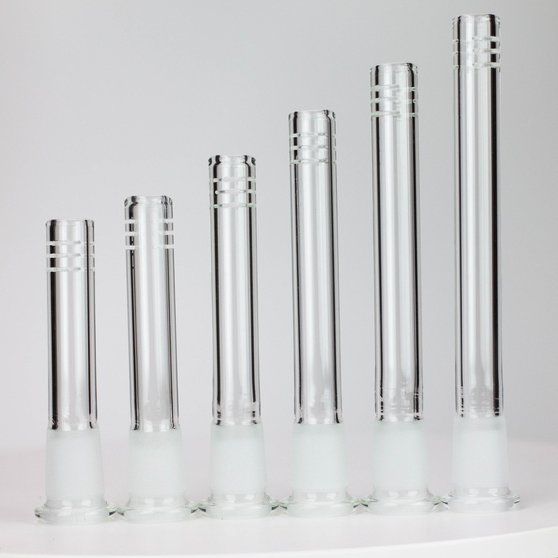 Glass Slitted Glass Diffuser Downstem 6 size mixed Pack of 12_0