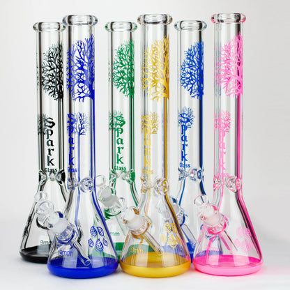 Spark | 18" Tree of life 9 mm glass water bong_0