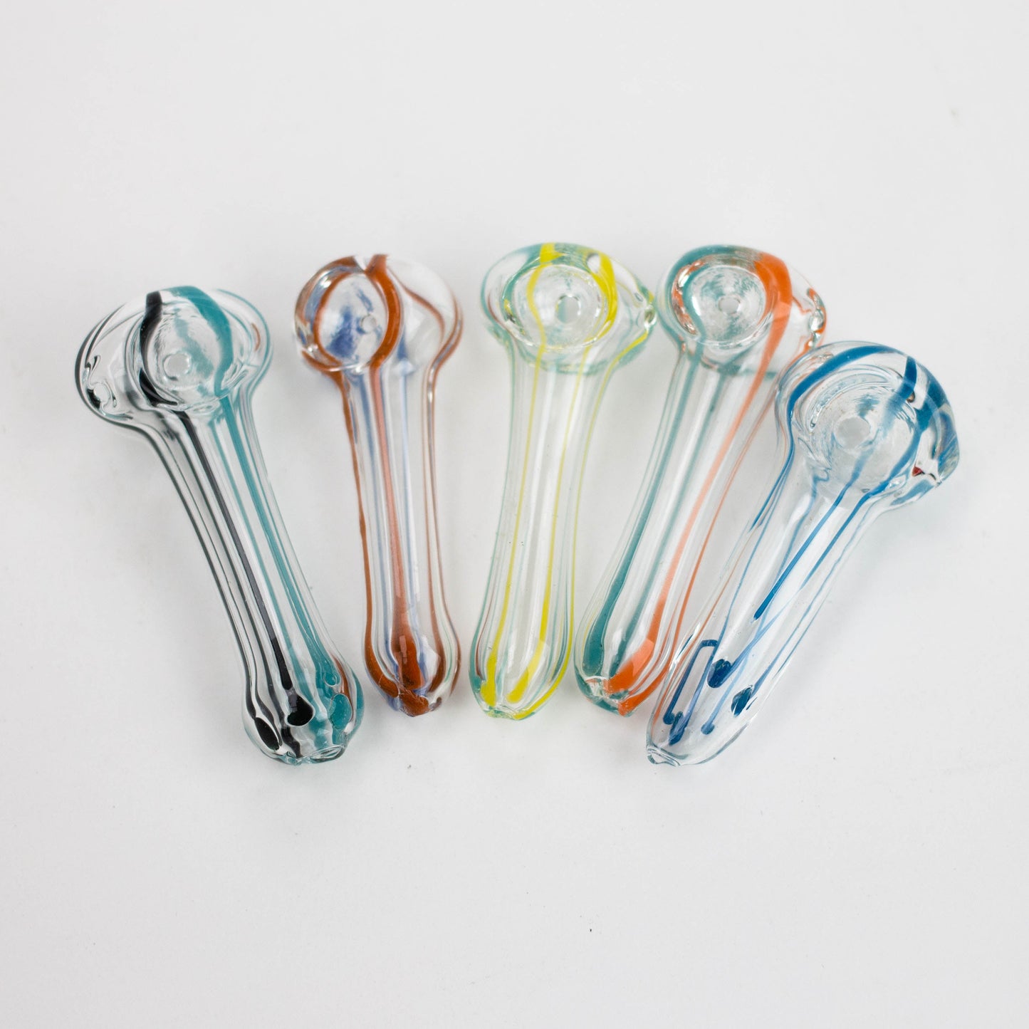 2.5” Assorted design Soft glass hand pipe Jar of 110_1